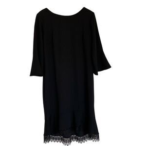 Shelby & Palmer Little Black Dress Womens Size 16 Black‎ Bell Sleeve Classic